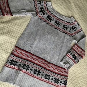 Cute Winter Motif Sweater Dress